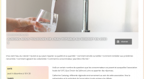 Conférence sur l’eau à la MJC l’Héritan de Mâcon
